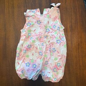 Okiedokie Pink Floral Romper